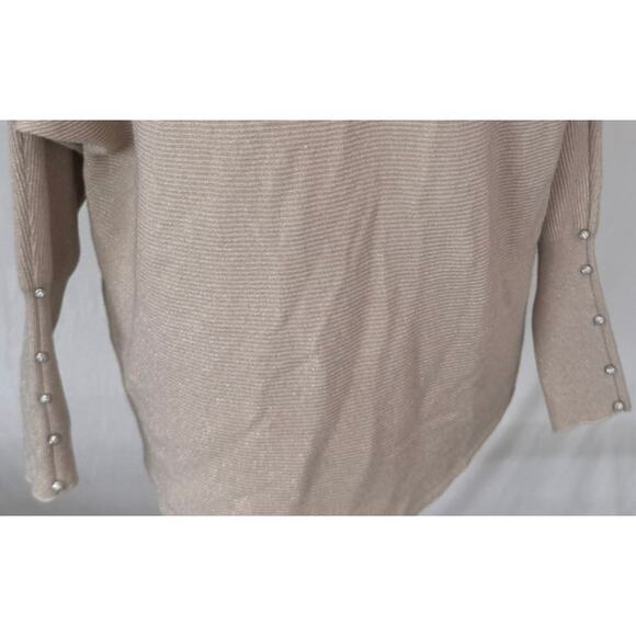 Vila Milano Large Cream Metallic Sweater NEW NWT - Picture 4 of 11